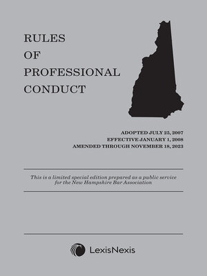 cover image of New Hampshire Rules of Professional Conduct (NHBA)
